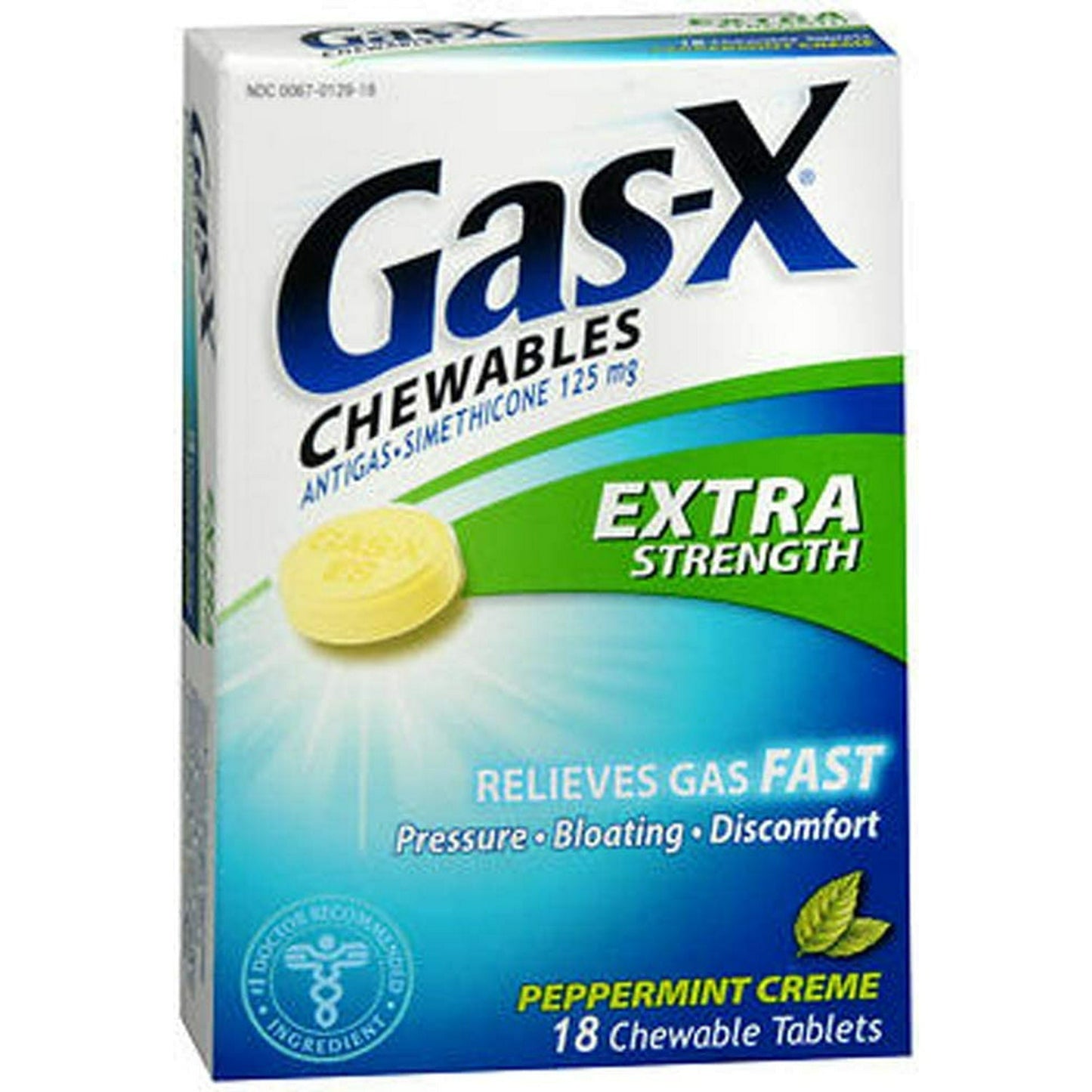 Gas-X Gas Relief 125 mg Strength Chewable Tablet, 18 ct