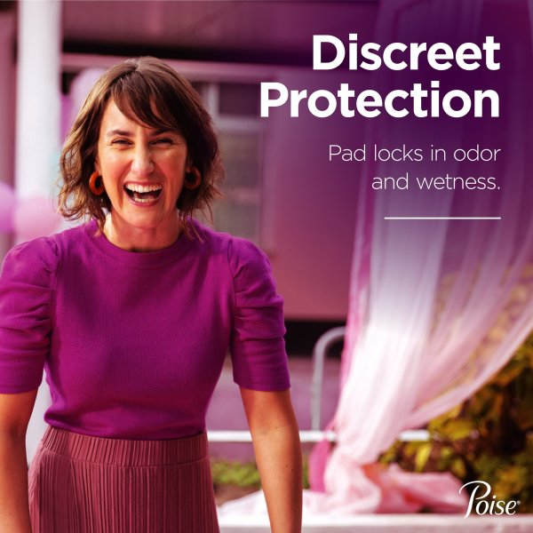 Poise Bladder Control Pads for Women, Heavy Absorbency, Regular Length