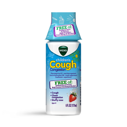 Vicks® Children’s Cough Suppressant & Decongestant, Berry, 6 oz.