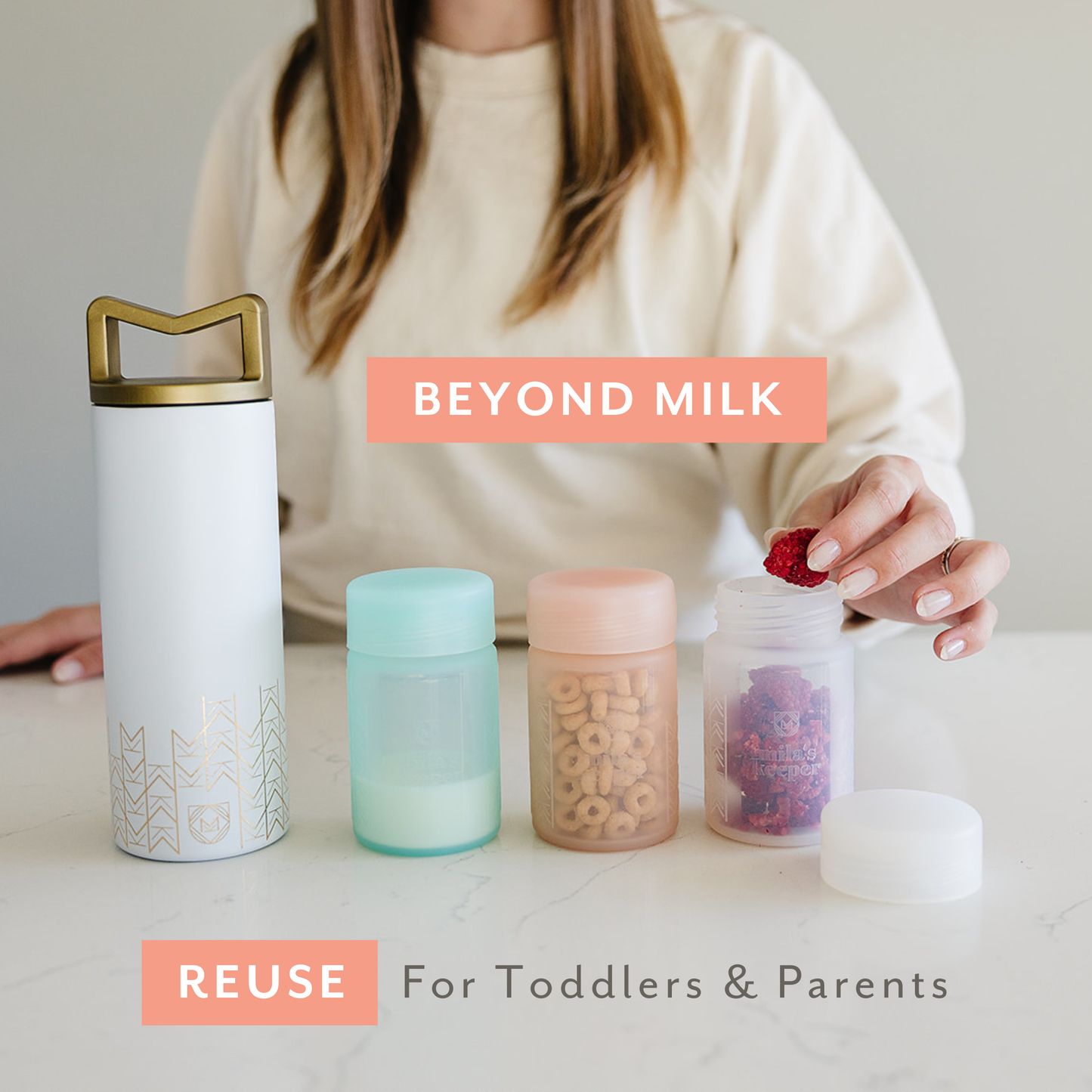 Mila's Keeper 3-in-1 Silicone Breast Milk Storage Bottle Set