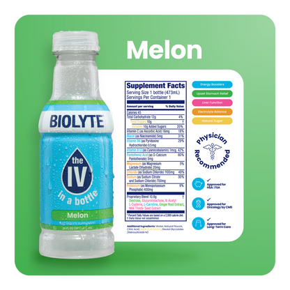 Biolyte Electrolyte Rapid Hydration Drink, 16 oz., 12 Pack