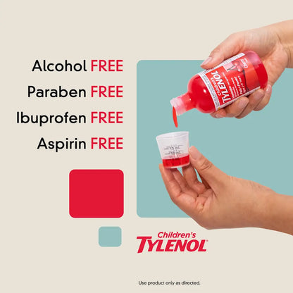 Children's Tylenol Acetaminophen Children's Pain Relief, Cherry, 4 oz.