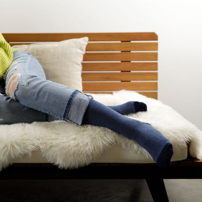 FSA Eligible 30-40 mmHg: Heathered Collection Navy (Cotton Compression Socks)