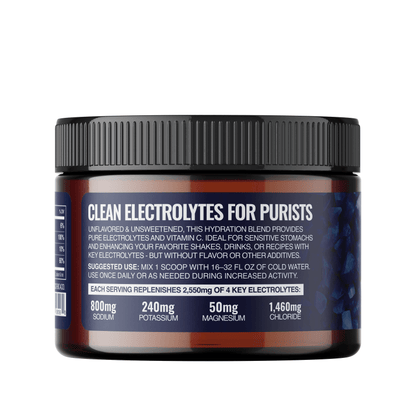 Saltivate Raw Unflavored Hydrating Electrolyte Powder Mix, 90 Servings, Jar