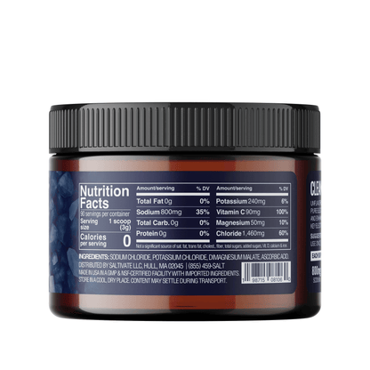 Saltivate Raw Unflavored Hydrating Electrolyte Powder Mix, 90 Servings, Jar