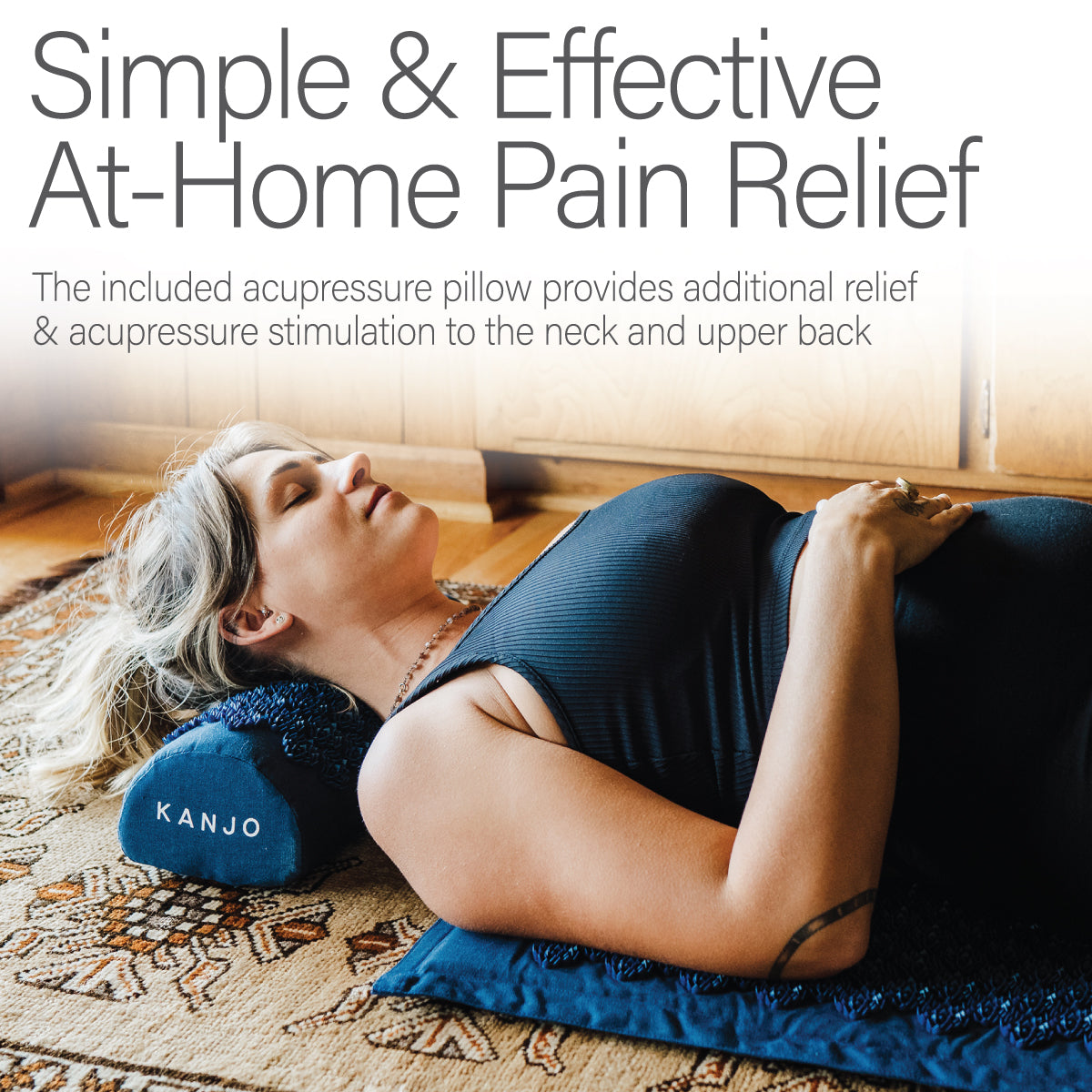 Kanjo Memory Foam Acupressure Mat Set, Amethyst