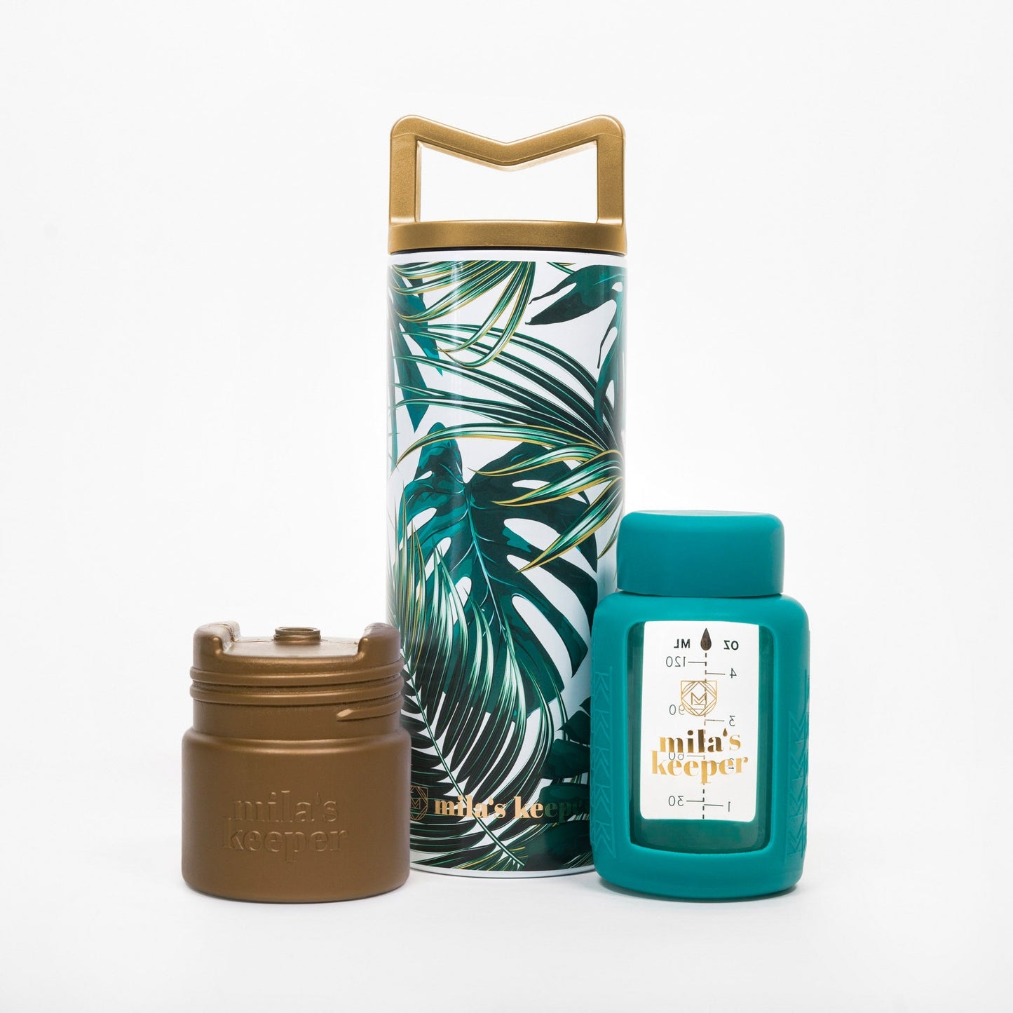 Mila's Keeper Breast Milk Cooler Starter Set, Panama Palms