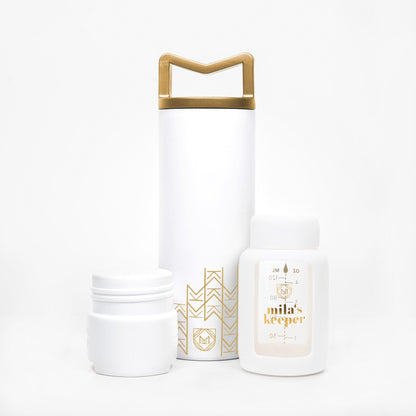 Mila's Keeper Breast Milk Cooler Starter Set, Aspen White