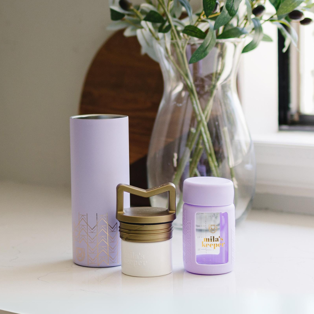 MilKeeper Breast Milk Cooler Starter Set, Lavender Fields