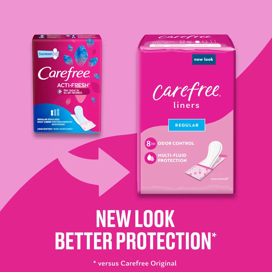 Carefree Panty Liners, Regular Liners, Wrapped 20 ct.