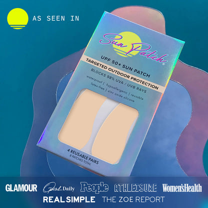 Sun Patch Under-Eye UV UPF 50+ Protection, Nude, 4 Pairs of Patches