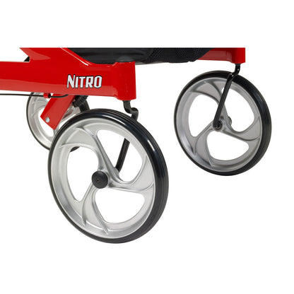 Drive™ Nitro 4 Wheel Rollator, 10" Casters