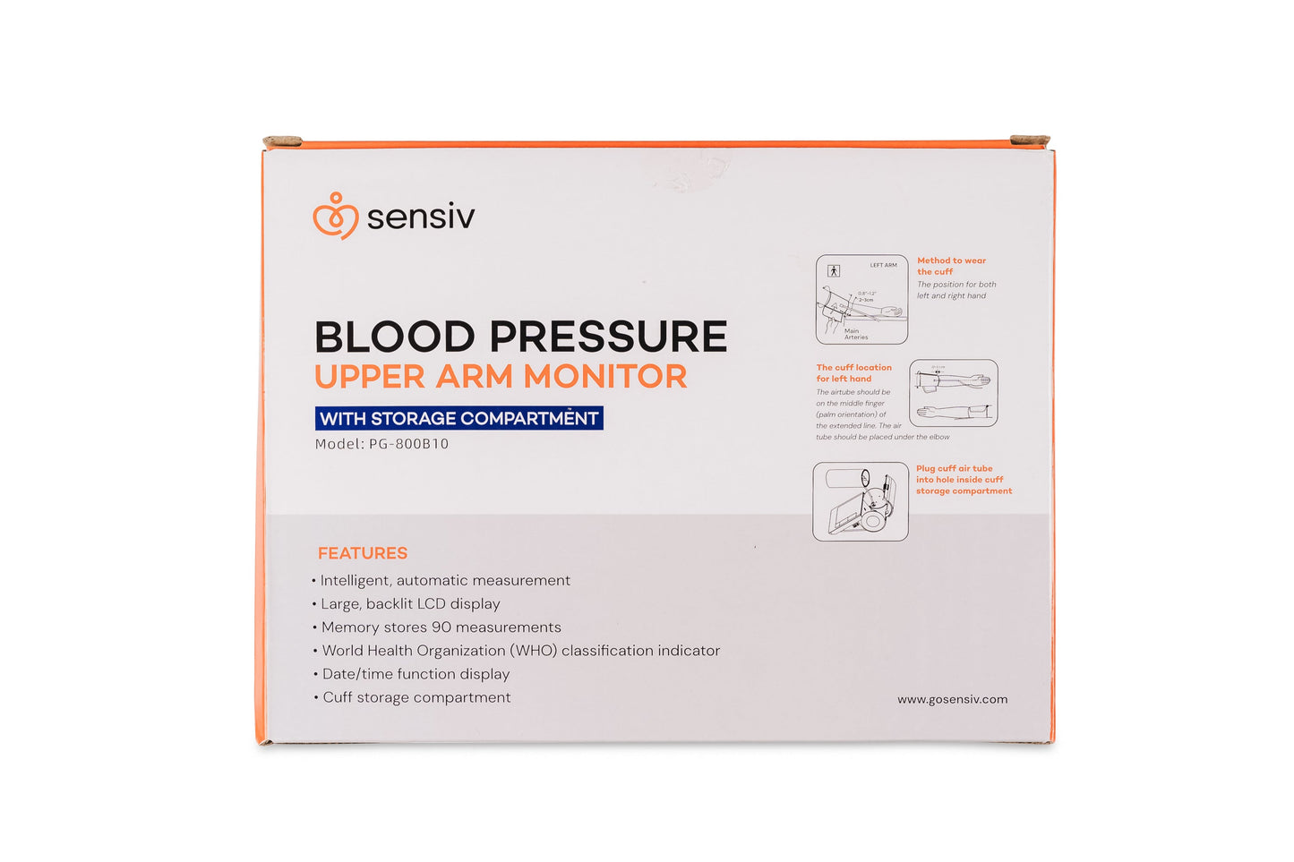 Sensiv Upper Arm Blood Pressure Monitor with Storage