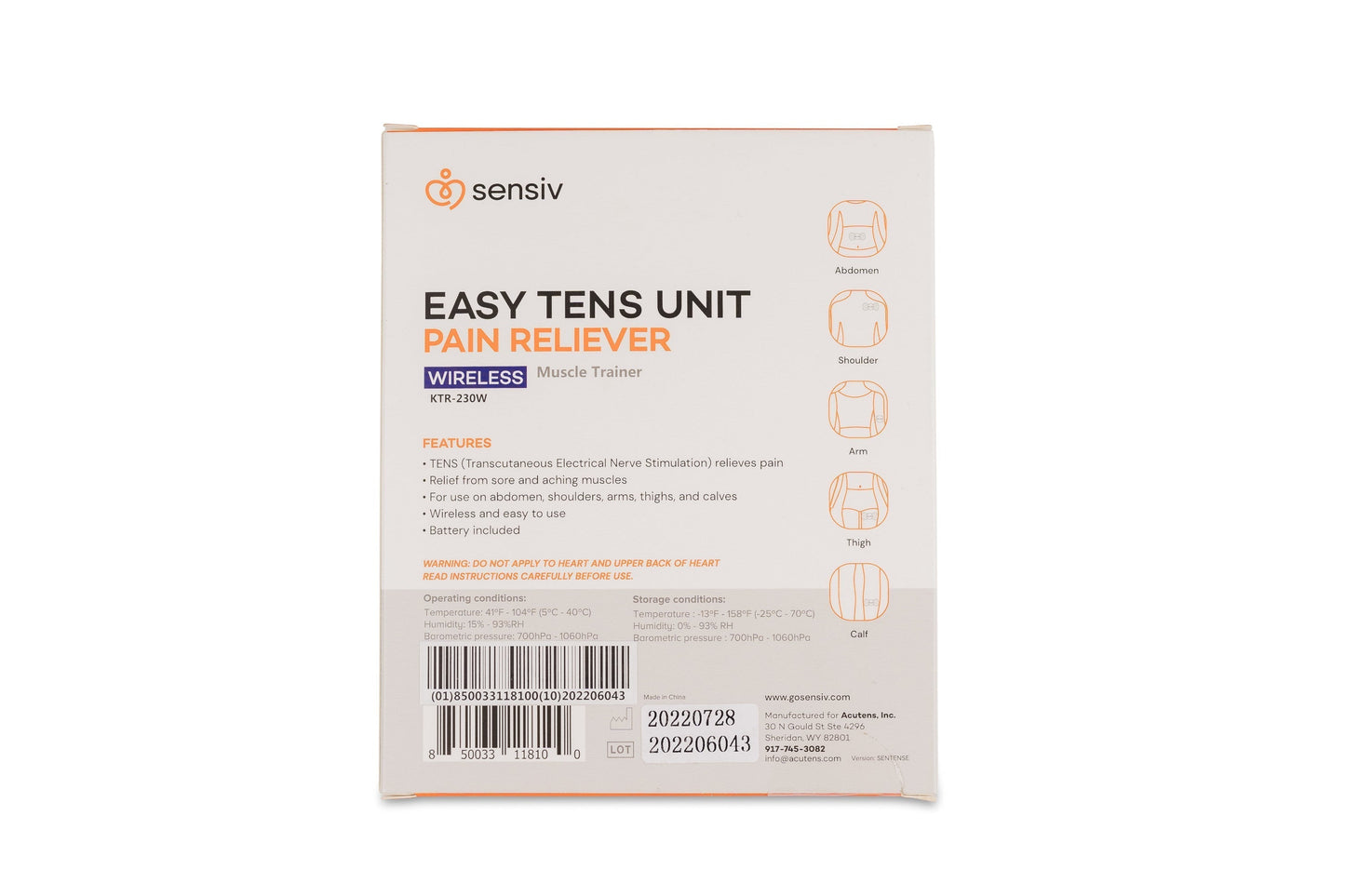 Sensiv Easy Relief TENs Unit