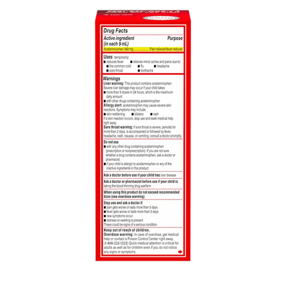 Children's Tylenol Acetaminophen Children's Pain Relief, Cherry, 4 oz.