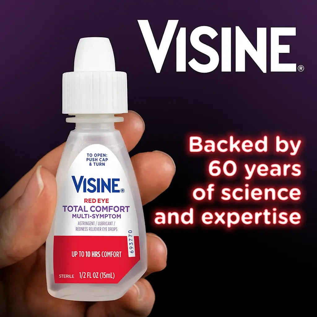 Visine Red Eye Multiple-Symptom Relief Eye Drops, 0.5 oz.