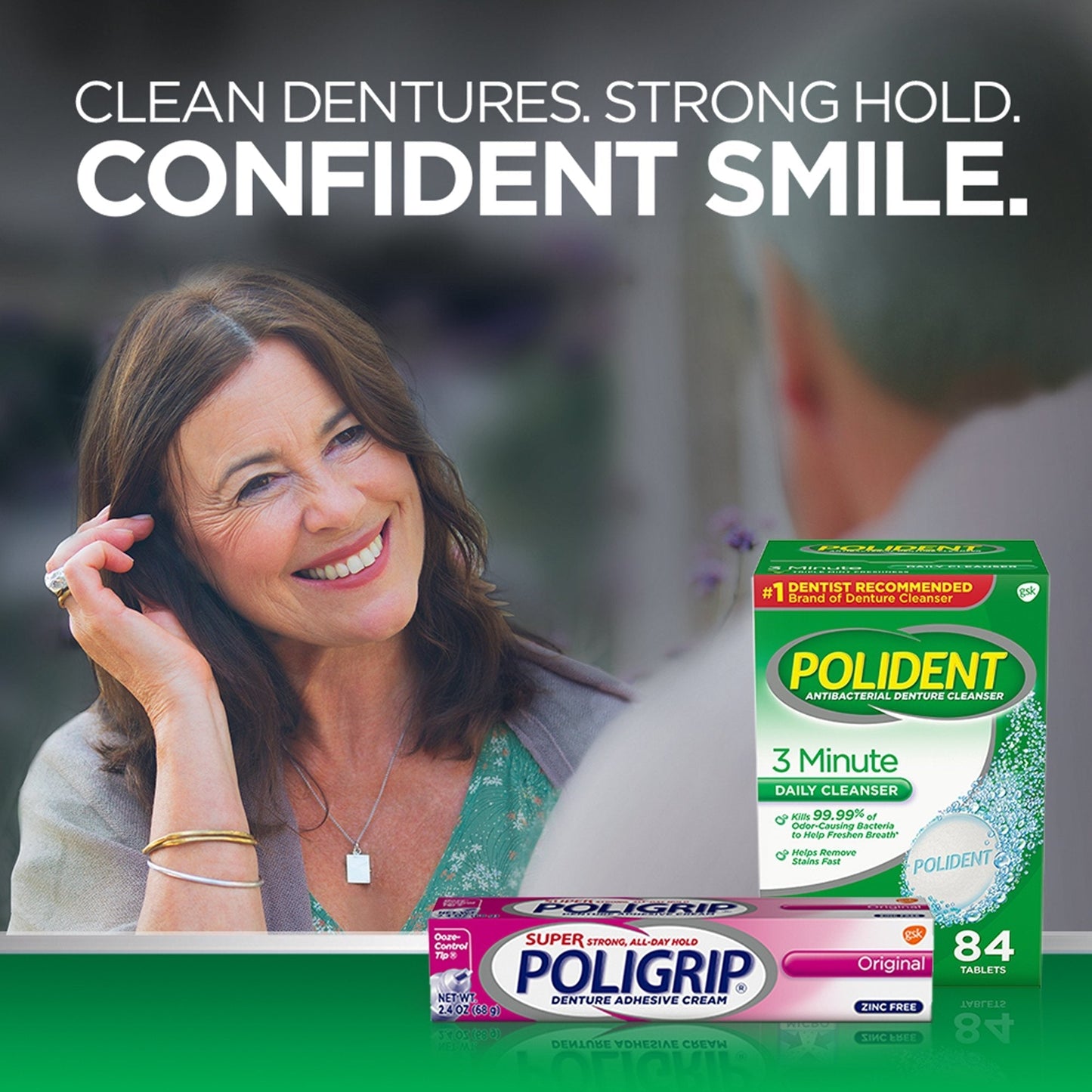 Super Poligrip® Original Denture Adhesive Cream, 2.4 oz Tube