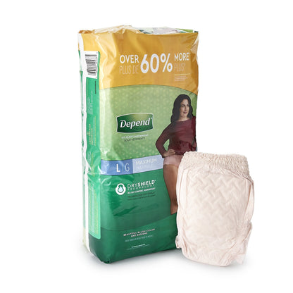 Depend® FIT-FLEX® Womens Absorbent Underwear, Large, Blush, 28 ct