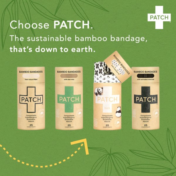 Patch Kids Panda Bamboo Bandages with Coconut Oil, 25 ct.