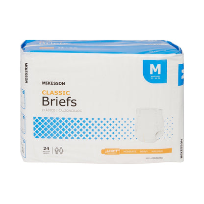 McKesson Classic Light Absorbency Incontinence Brief, Medium, 96 ct