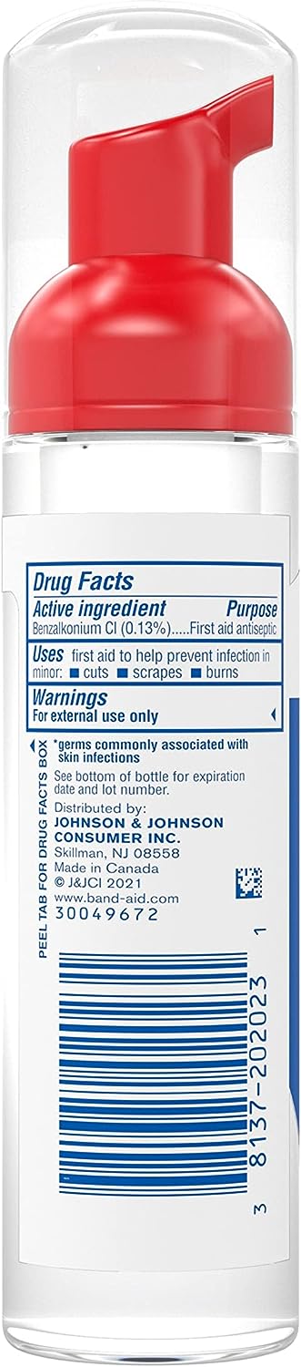 Band-Aid Antiseptic Foaming Liquid Pump Bottle, 2.3 oz