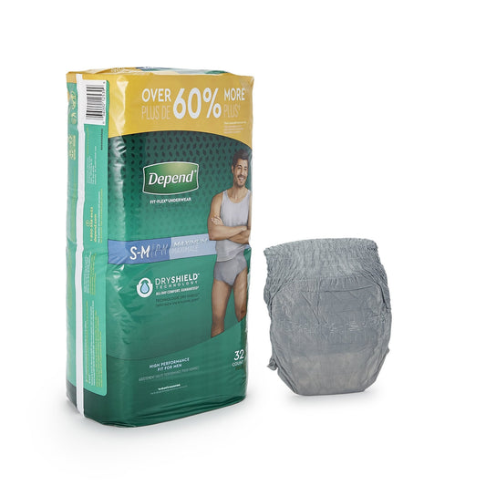 Depend® FIT-FLEX® Underwear Maximum for Men, Small/Medium, 32 ct