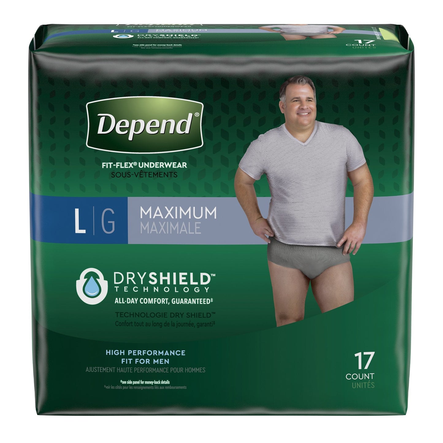 Depend® FIT-FLEX® Absorbent Underwear for Men, 17 ct