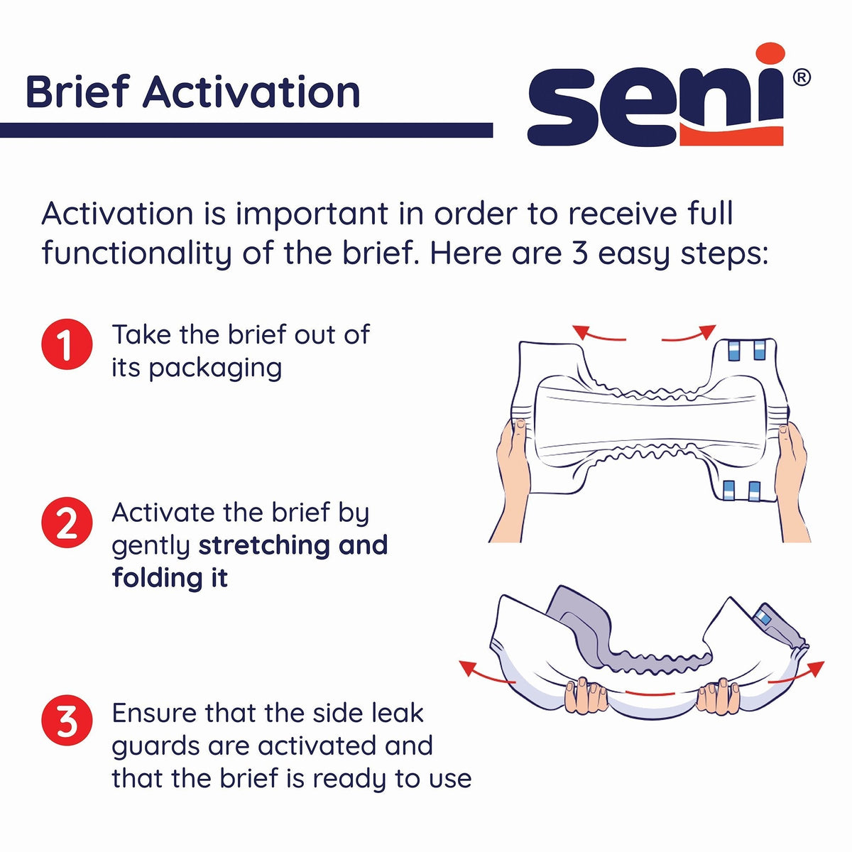Seni Super Quatro Adult Incontinence Diapers with Tabs, Severe Absorbency