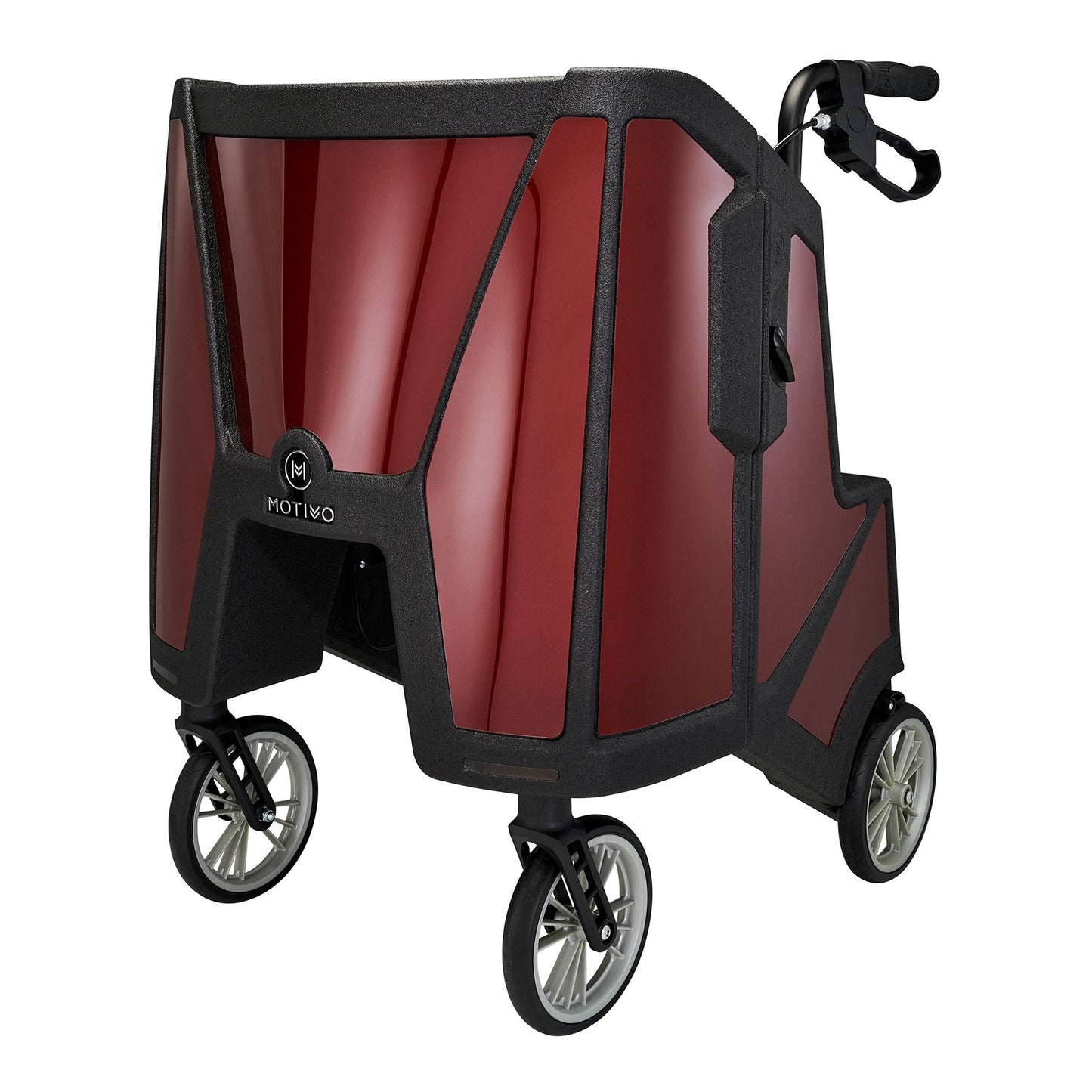 Tour 4 Wheel Rollator, 31 to 37 Inch Handle Height, Ruby Red