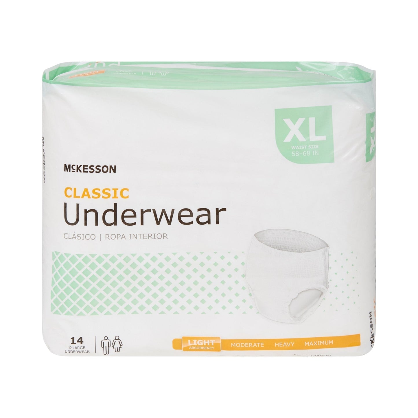 McKesson Classic Light Absorbent Underwear, XL, 56 ct