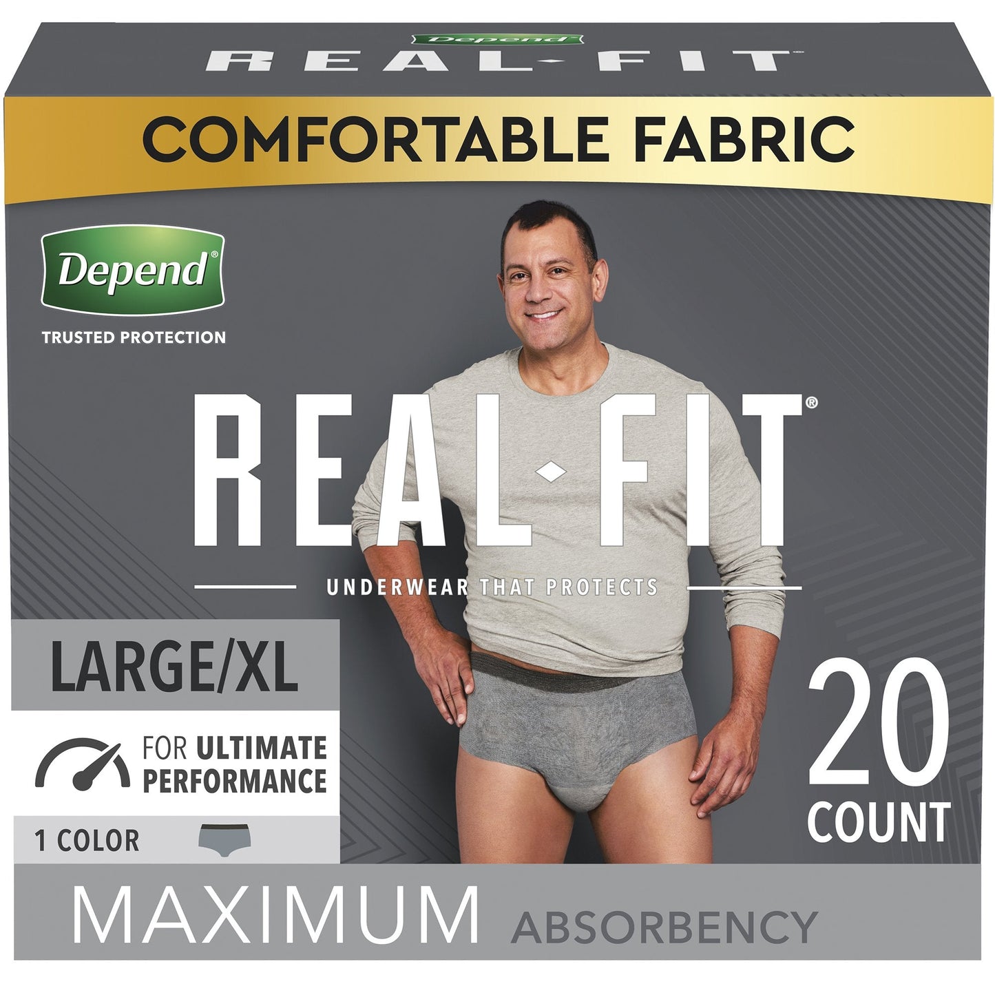 Depend Real Fit Adult Incontinence Pull-Up Underwear, Heavy Absorbency