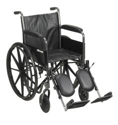 McKesson Wheelchair, 18 Inch Seat Width, Full Arm and Legrest