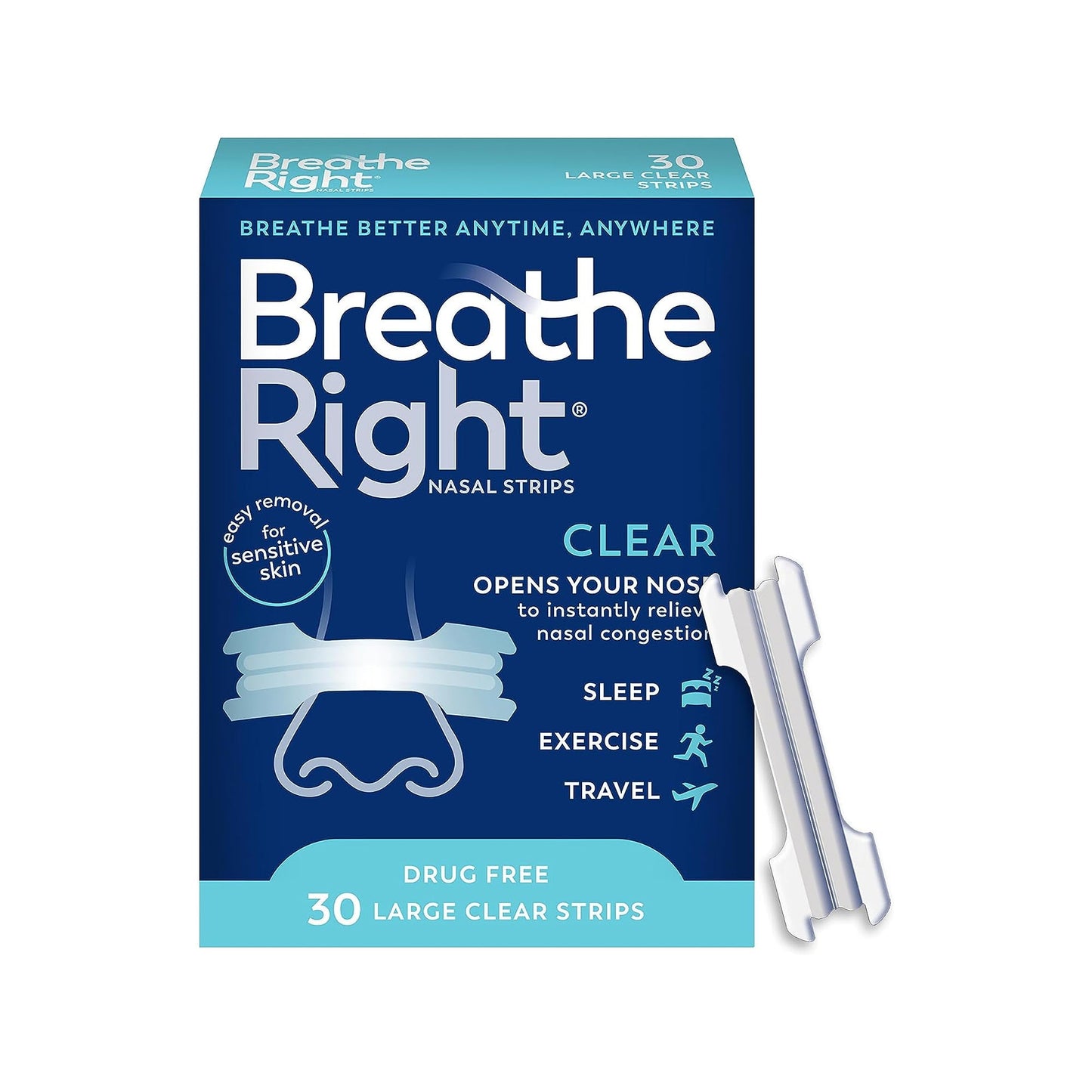 Breathe Right Original Nasal Strip, 30 ct.