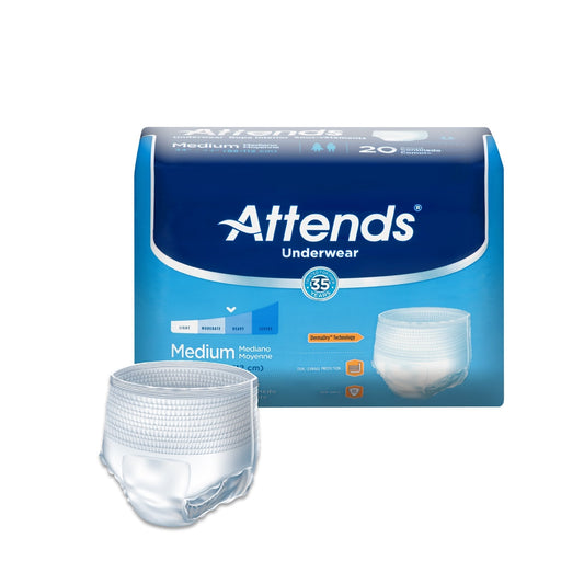 Attends® Adult Moderate Absorbent Underwear, Medium, 25 ct.