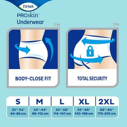 TENA® ProSkin™ Plus Fully Breathable Absorbent Underwear, Medium, 20 ct