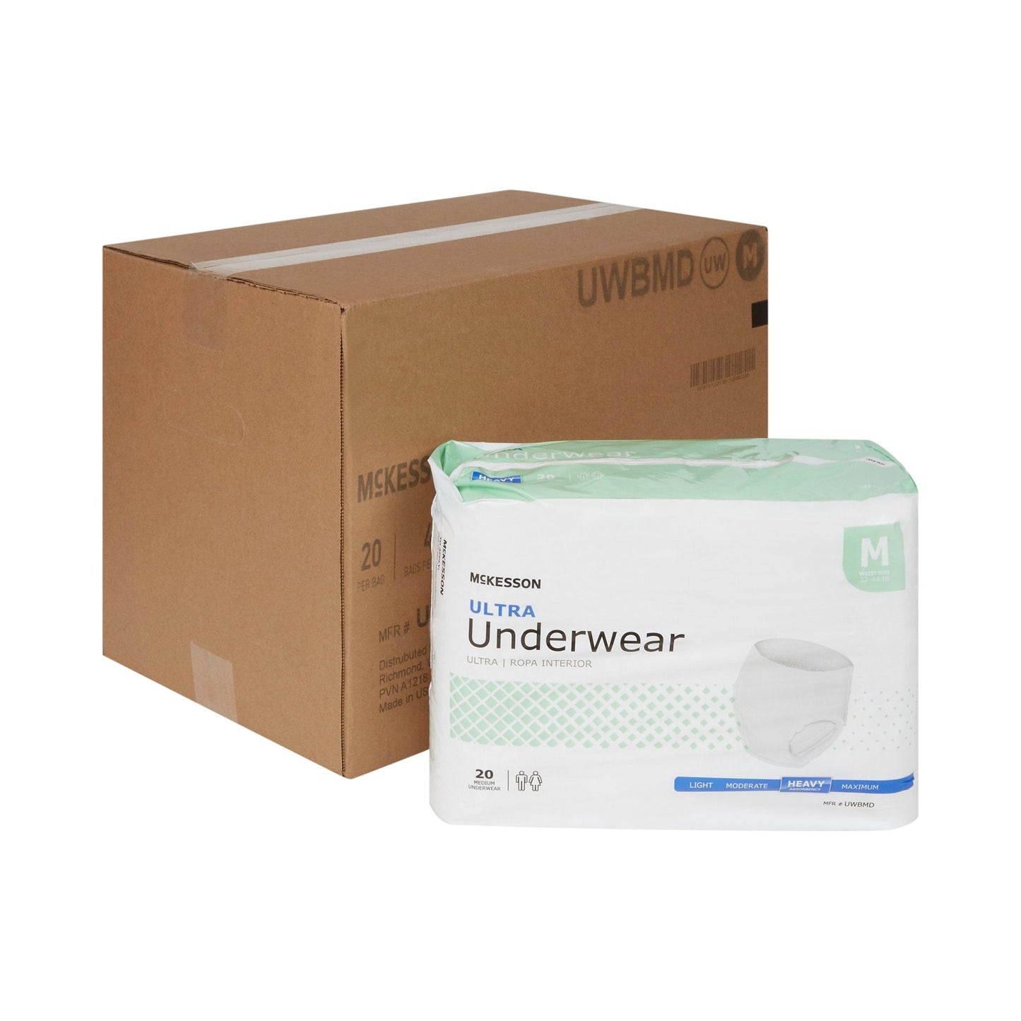 McKesson Ultra Heavy Absorbent Underwear, Medium, 20 ct