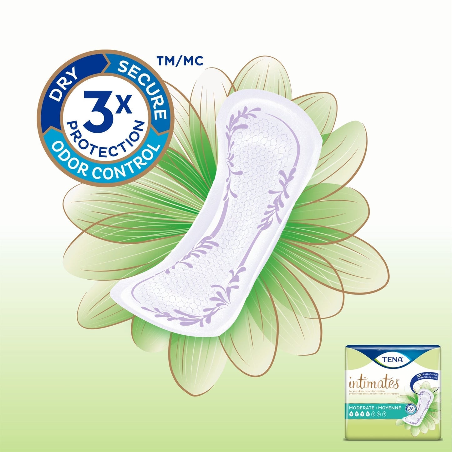 Tena® Intimates™ Moderate Bladder Control Pad, 11" Length, 20 ct