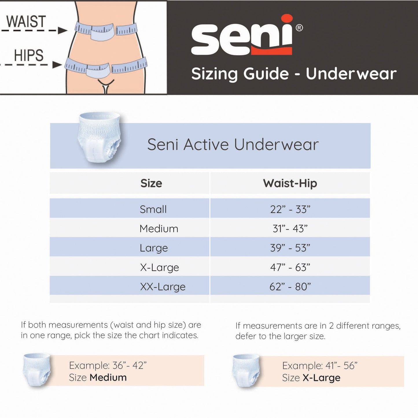 Seni® Active Classic Plus Moderate Absorbent Underwear, Small, 22 ct