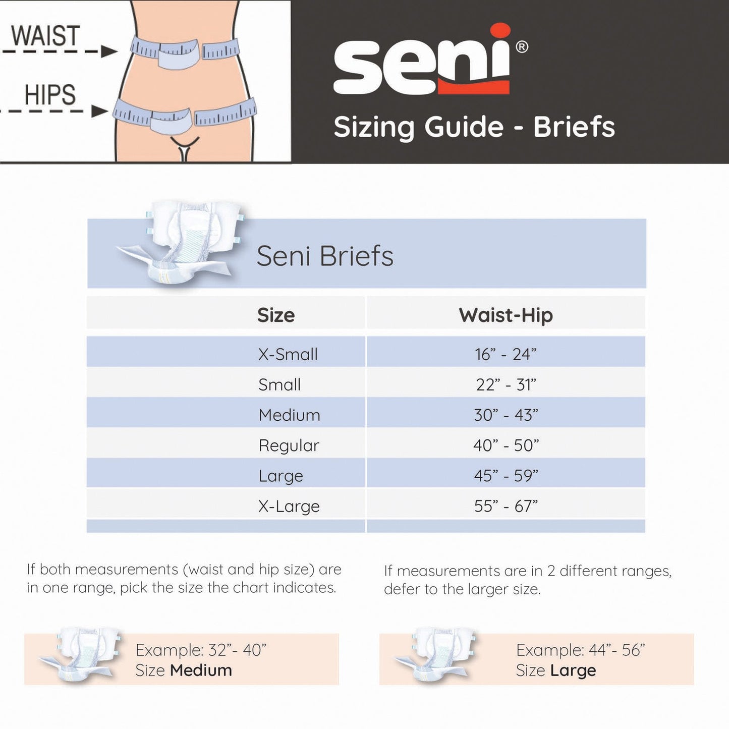 Seni® Super Heavy Absorbency Incontinence Brief, Extra Small, 25 ct