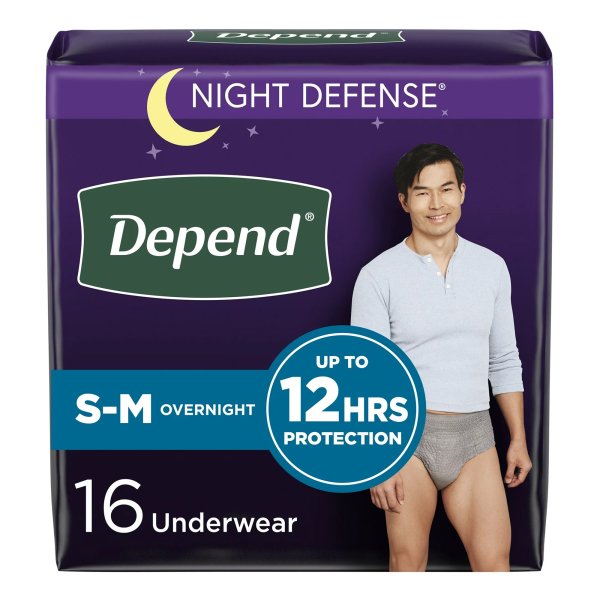 Depend Night Defense® Underwear for Men, Pull-up