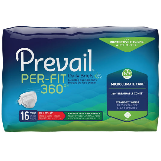 Prevail® Per-Fit 360°™ Maximum Plus Incontinence Brief, Medium, 96 ct