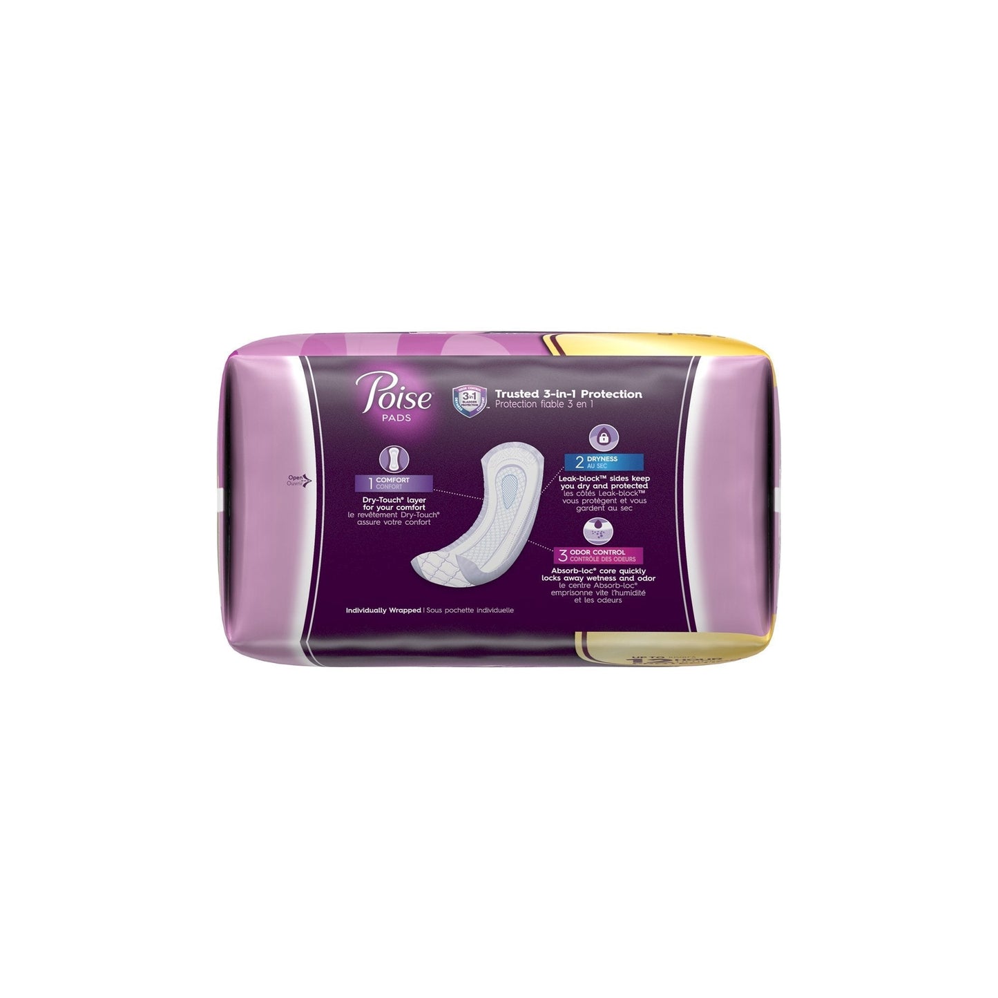 Poise Bladder Control Female Disposable Pads, Heavy Absorbency, Absorb-Loc Core, One Size Fits, 15.9 ", 27 ct