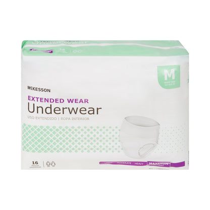 McKesson Extended Wear Maximum Absorbent Underwear, Medium, 64 ct