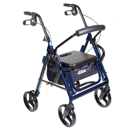 Drive™ Duet 4 Wheel Rollator, Blue