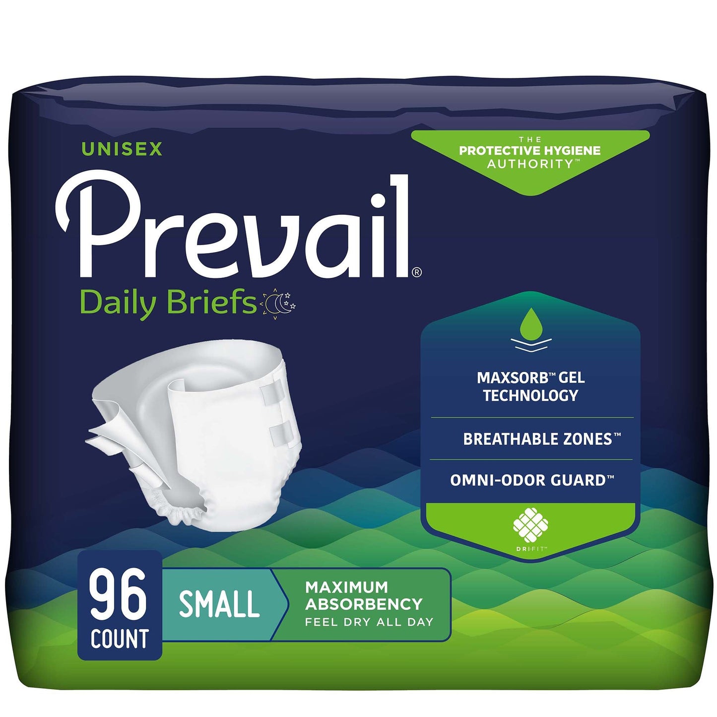 Prevail® Maximum Incontinence Brief, Small, 16 ct