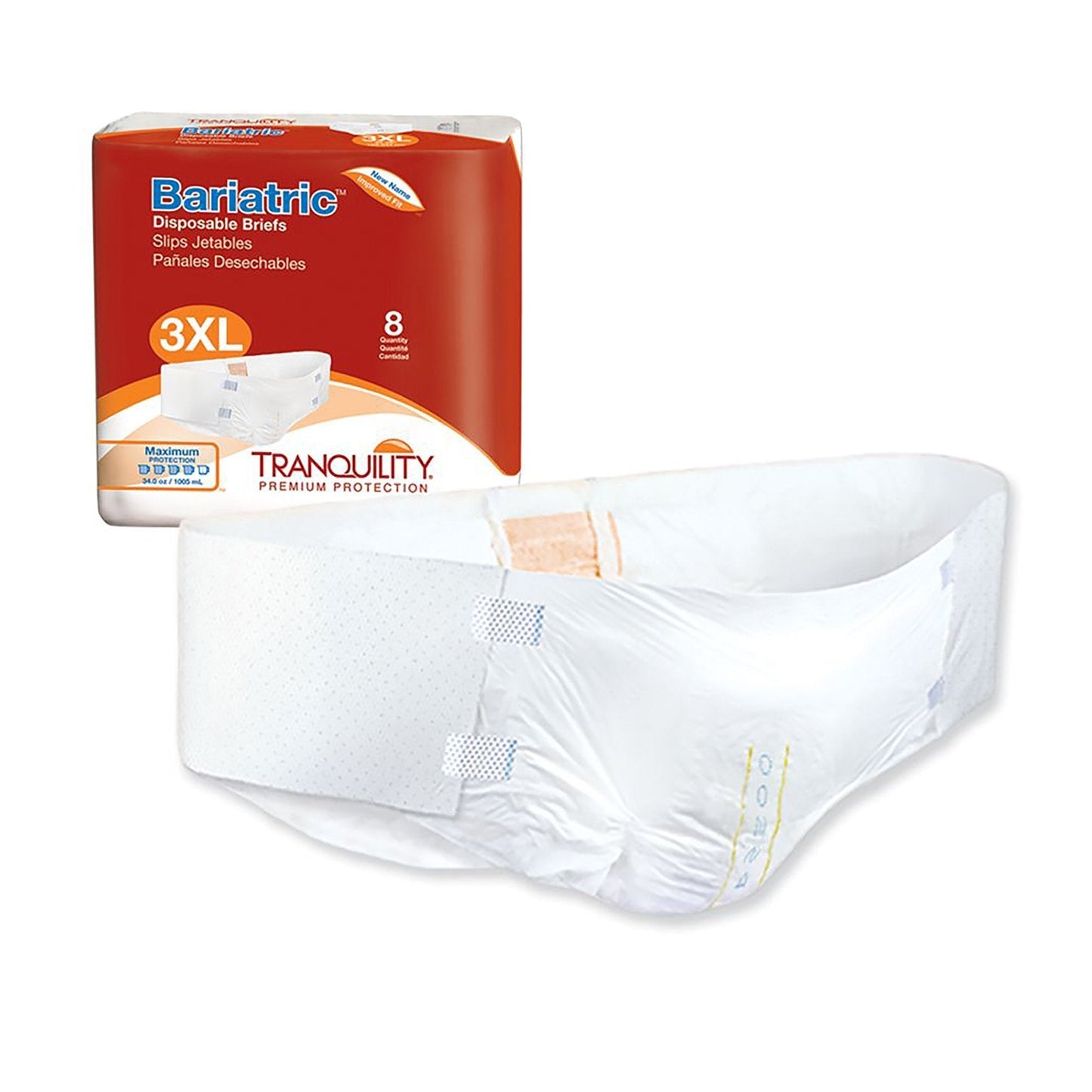 Tranquility® Bariatric Maximum Incontinence Brief, 8 ct