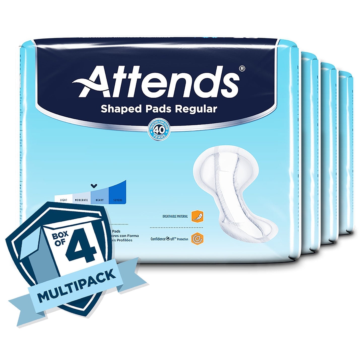 Attends® Shaped Bladder Control Pads, Regular, 20 ct