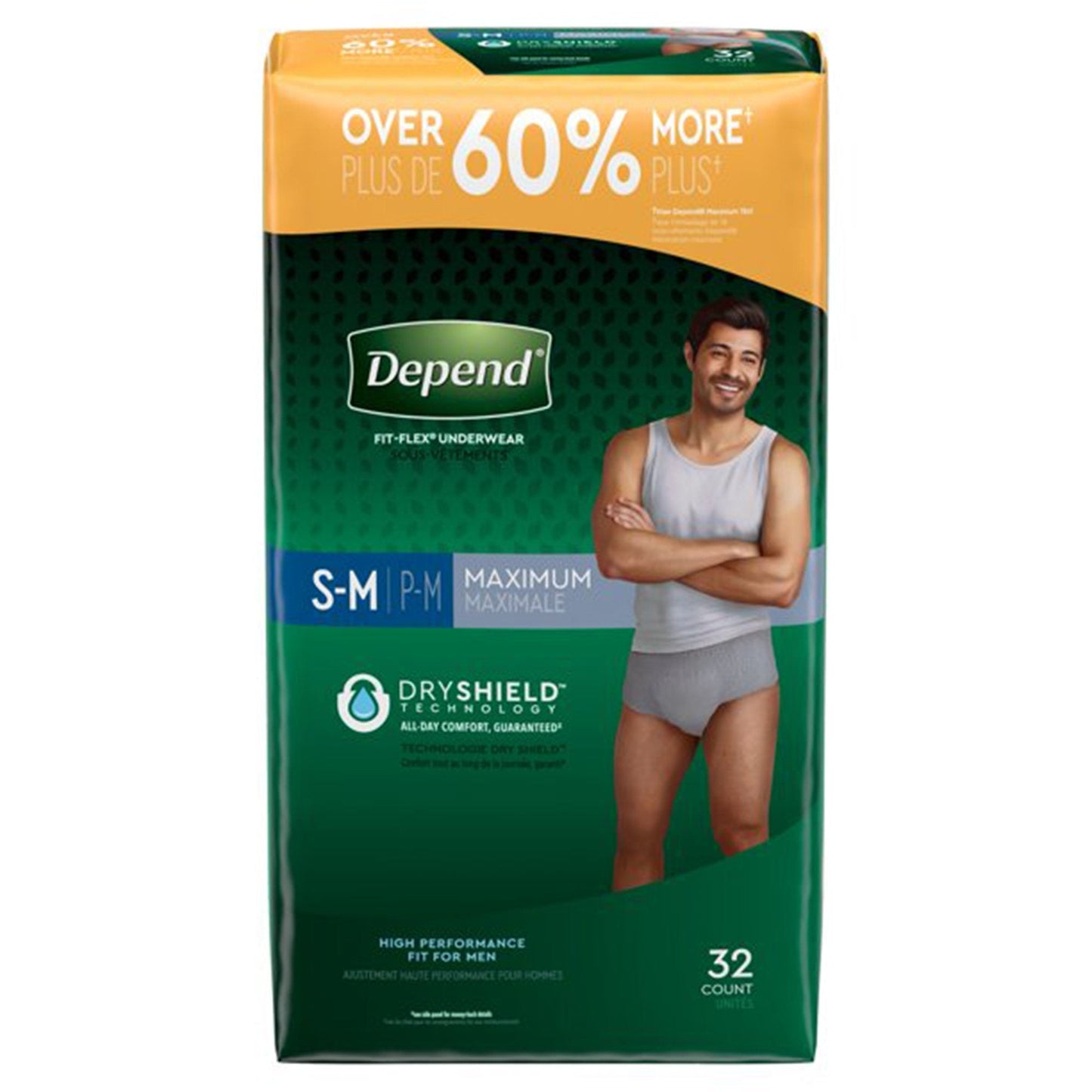 Depend® FIT-FLEX® Underwear Maximum for Men, Small/Medium, 32 ct