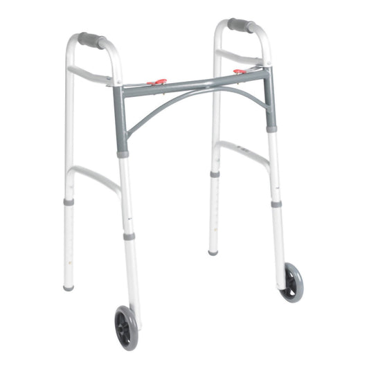 McKesson Junior Aluminum Folding Walker, 25 – 32.25 Inch Height