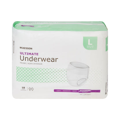 McKesson Ultimate Maximum Absorbent Underwear, Large, 72 ct